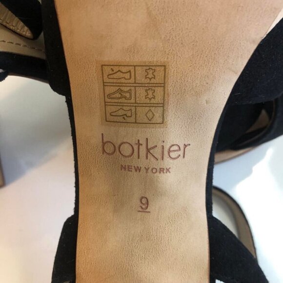 NWT BOTKIER NY Plateau Cork Platform Sandal Black Suede 8.5 & 9 MSRP $185 - Picture 7 of 9